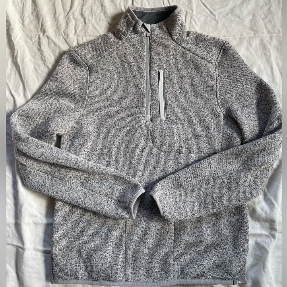 Figs Women’s On shift quarter Zip-Up Sweater knit extra small
